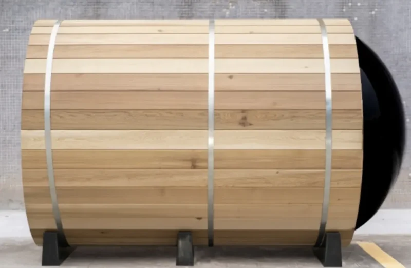 Electric cedar barrel saunas